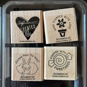 Stampin’ Up! STAMPED FROM THE HEART 4 piece rubber stamp set